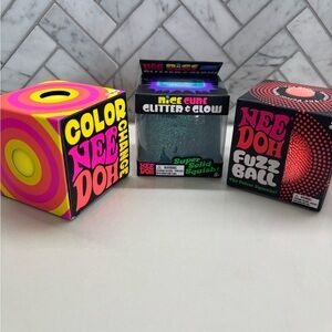 Needoh Color Changing, Fuzz Ball AND Nice Cube